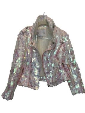💕 Plum Sequin Motorcycle Jacket Size 2T